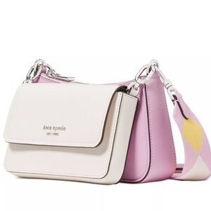 Kate Spade Leather double Up Colorblocked Saffianio Crossbody